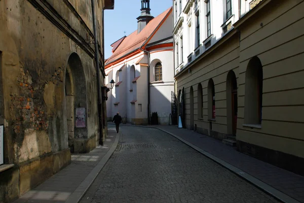 Krakow Polonya Nisan 2018 Krakow Şehrinde Eski Sokak — Stok fotoğraf