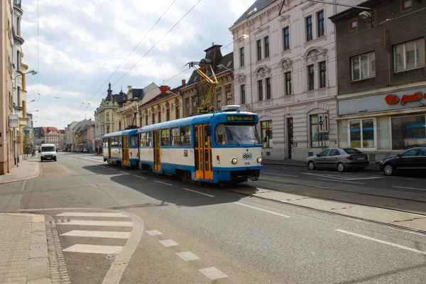 Ostrava República Checa Abril 2018 Eléctrico Rua Cidade — Fotografia de Stock