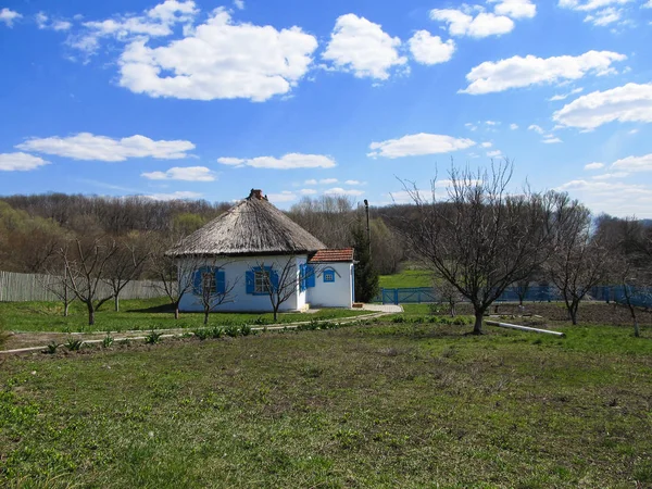 Traditionelles Ukrainisches Haus Dorf Altes Traditionelles Haus Der Region Poltawa — Stockfoto