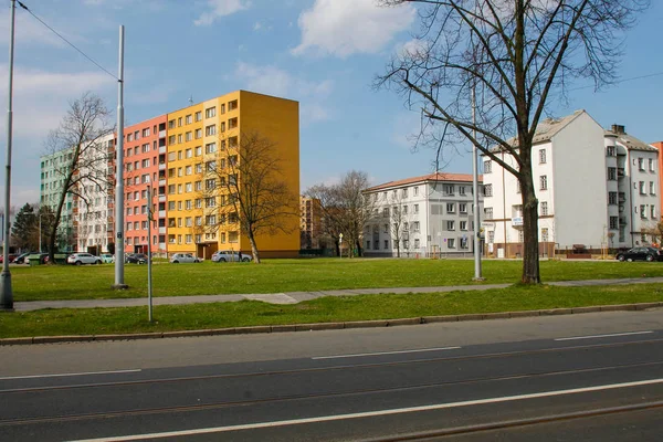 Färgglada Byggnader Ostrava — Stockfoto