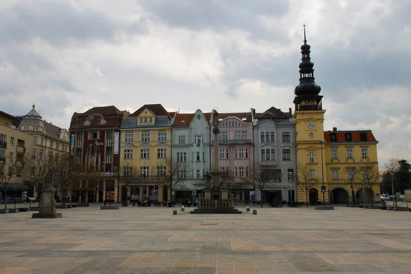 Ostrava Tsjechië April 2018 Masaryk Square — Stockfoto