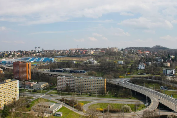 Vista Cidade Ostrava Prefeitura — Fotografia de Stock