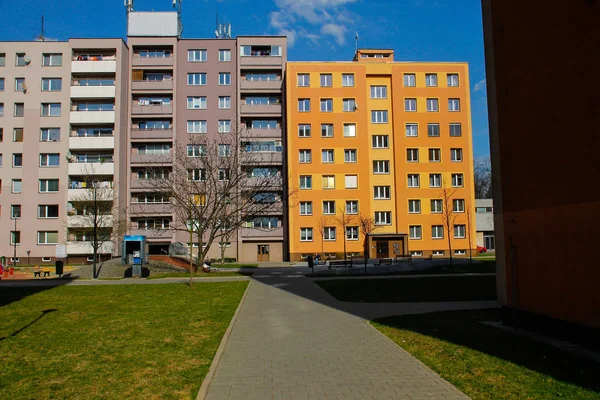 Färgglada Byggnader Ostrava — Stockfoto