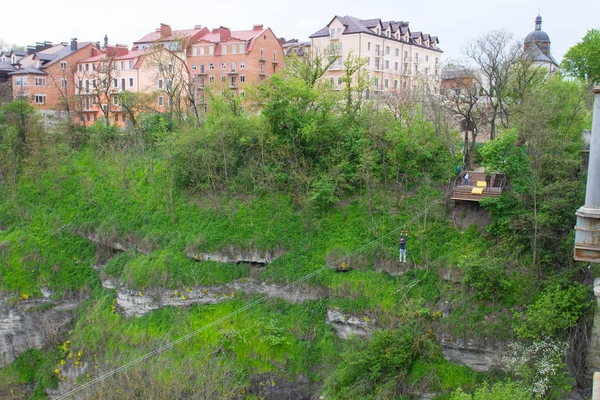 Uitzicht Oude Kamianets Podilskyi Stad — Stockfoto