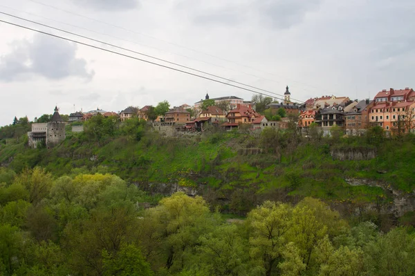 Vista Para Antiga Cidade Kamianets Podilskyi — Fotografia de Stock