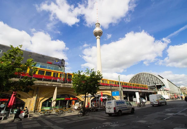 Berlin Mai Fernsehturm Alexanderplatz Berlin — Stockfoto