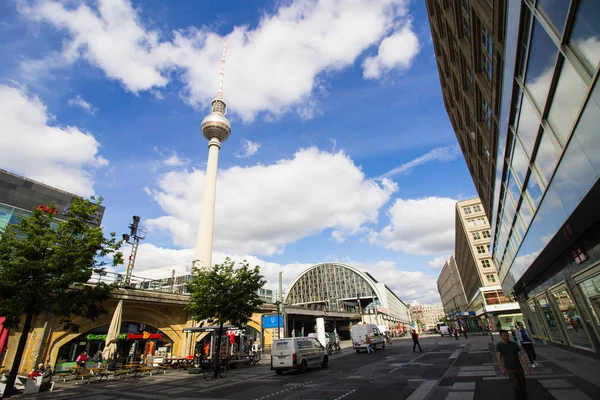 Berlín Mayo Fernsehturm Torre Televisión Ubicada Alexanderplatz Berlín Alemania — Foto de Stock