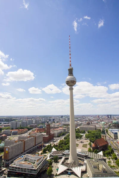 Berlín Německo Květen 2019 Berliner Fernsehturm Populární Televizní Věž — Stock fotografie