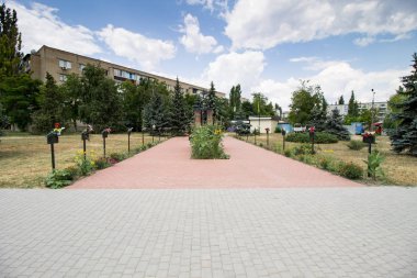 Ochakiv, Ukrayna - 13 Temmuz 2019: Rusça ölü Ukraynalı askerlerin anısına - Ukrayna savaşı