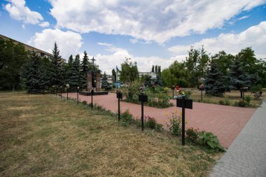 Ochakiv, Ukrayna - 13 Temmuz 2019: Rusça ölü Ukraynalı askerlerin anısına - Ukrayna savaşı