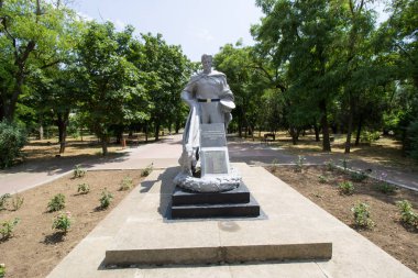 Ochakiv, Ukrayna - 13 Temmuz 2019: Ochakiv 'deki İkinci Dünya Savaşı Kahramanları Anıtı