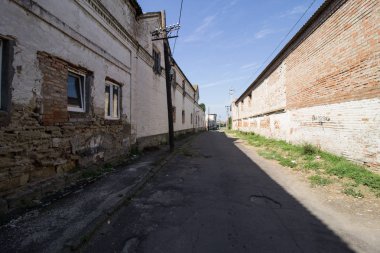 Nikopol, Ukrayna - 16 Ağustos 2019: Nikopol'de merkez sokak - Bohdana Khmelnytckogo sokak 