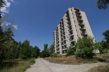 Pripyat gibi görünüyor Ukrayna'da terk edilmiş kasaba Orbita