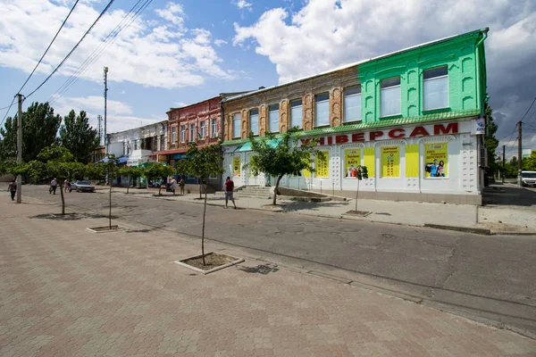 Ochakiv, Ukrayna - 13 Temmuz 2019: Ochakiv - Spaska Caddesi