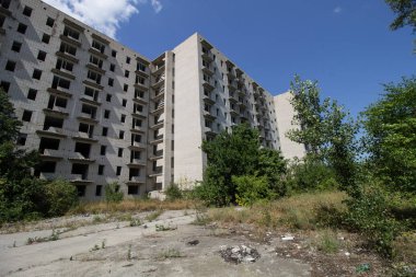 Pripyat gibi görünüyor Ukrayna'da terk edilmiş kasaba Orbita