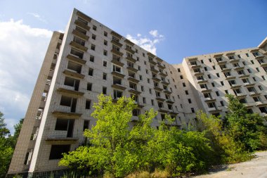 Pripyat gibi görünüyor Ukrayna'da terk edilmiş kasaba Orbita