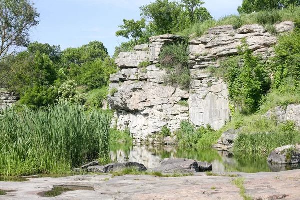 Beautiful Granite Rocks Girskyi Tikych River Buky Cherkasy Region Ukraine — Stock Photo, Image