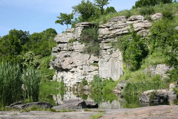 Beautiful Granite Rocks Girskyi Tikych River Buky Cherkasy Region Ukraine — Stock Photo, Image