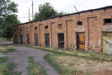 Piatykhatky, Ukrayna - 14 Ağustos 2020: Piatykhatky 'deki eski ev