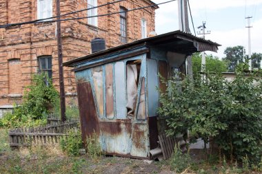 Piatykhatky, Ukrayna - 14 Ağustos 2020: Piatykhatky 'deki eski ev