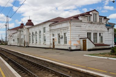 Piatykhatky, Ukrayna - 14 Ağustos 2020: Piatykhatky tren istasyonu