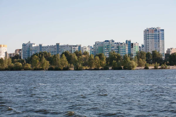 Cherkasy Ucrânia Agosto 2020 Vista Para Distrito Mytnytsya — Fotografia de Stock