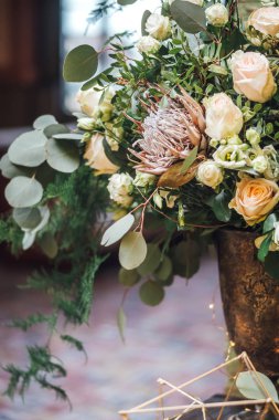 yakın çekim fotoğraf düğün dekorasyon için güzel çiçek