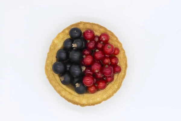 Tartı ile izole kırmızı ve siyah frenk üzümü beyaz arka plan fotoğrafı 