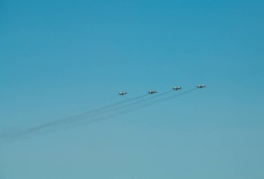 Grup Ukraynalı savaşçılar Su-27 sinek ordu hava mavisi