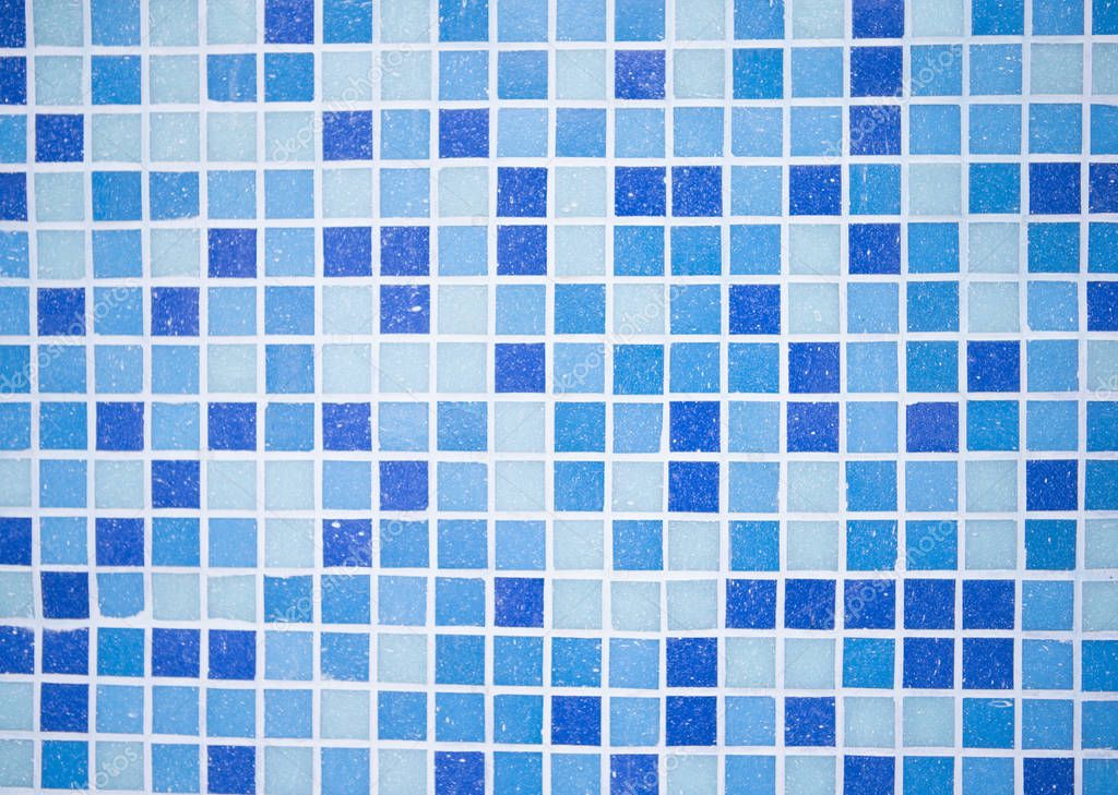Blue background from mosaic. Blue mosaic background
