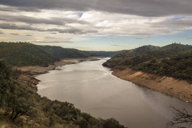 Monfrague Milli Parkı. Caceres, Extremadura doğa manzara. İspanya