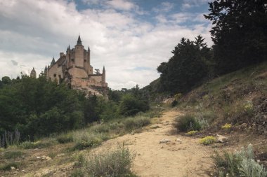 Segovia Alcazar kalede Pealara Dağı. Castilla y Leon, İspanya