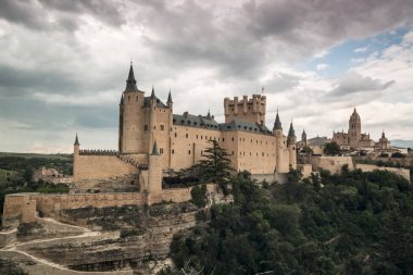 Segovia Alcazar kalede Pealara Dağı. Castilla y Leon, İspanya