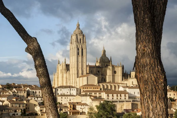 Catedral Santa Maria Segovia Történelmi Város Segovia Castilla Leon Spanyolország — Stock Fotó