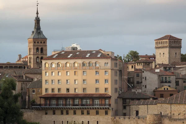 Ściany Historycznej Części Miasta Segovia Castilla Leon Hiszpania — Zdjęcie stockowe