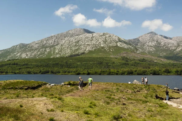 Lakes Trees Beautiful Weather Connemara National Park Roundstone Galway Clifden — Stock Photo, Image