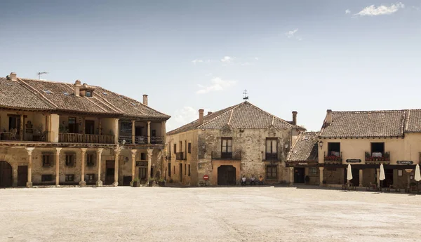 Spain Pedraza Medieval Village Main Square Typical Architecture Cityscape — Stock Photo, Image