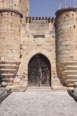 Görünüm kale pedraza, segovia, castilla ve leon, İspanya