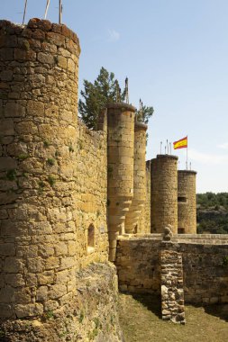 Görünüm kale pedraza, segovia, castilla ve leon, İspanya