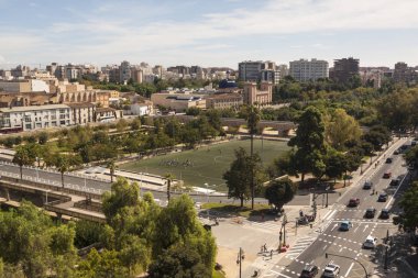 Serranos kuleleri. Bir görünümünü Serranos Towers, Valencia'da bir ortaçağ kapı. İspanya, Europe