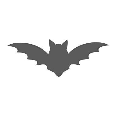 Cadılar Bayramı kara yarasadan simgesi. Yarasalar siluetleri. Cadılar Bayramı sembolü.