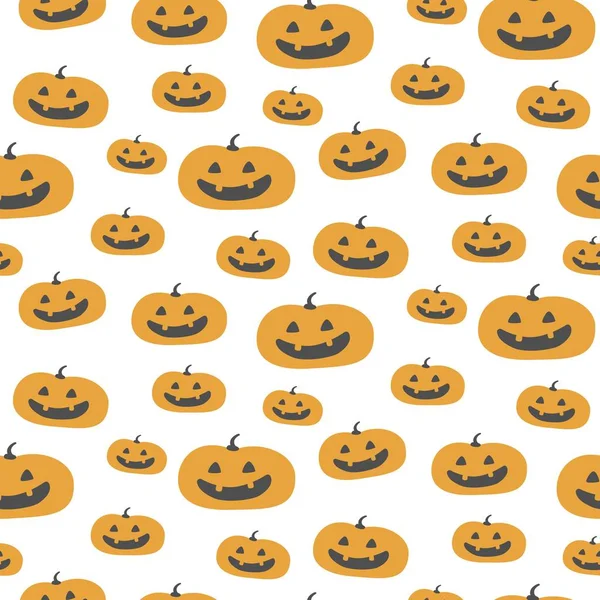 Conception Motif Sans Couture Halloween Avec Citrouille Illustration Vectorielle — Image vectorielle