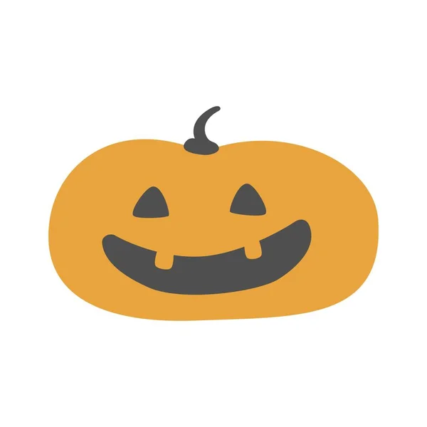 Citrouille Halloween Visage Heureux Illustration Vectorielle — Image vectorielle