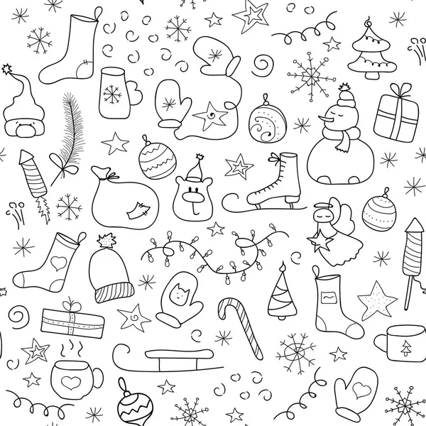 Рождественский Узор Плиточный Фон Праздником Зимы Элементы Орнаментального Дизайна Рисунка — стоковый вектор