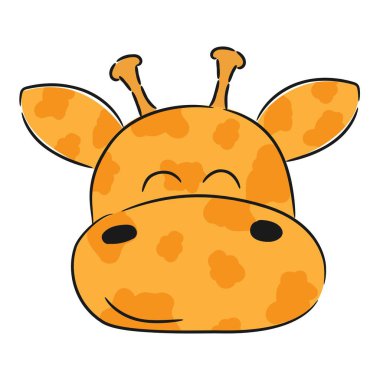 Sevimli Zürafa çocuklar için yazdırmak. Vektör çizim.