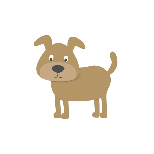 Lindo Perro Sobre Fondo Blanco Ilustración Vectorial — Vector de stock