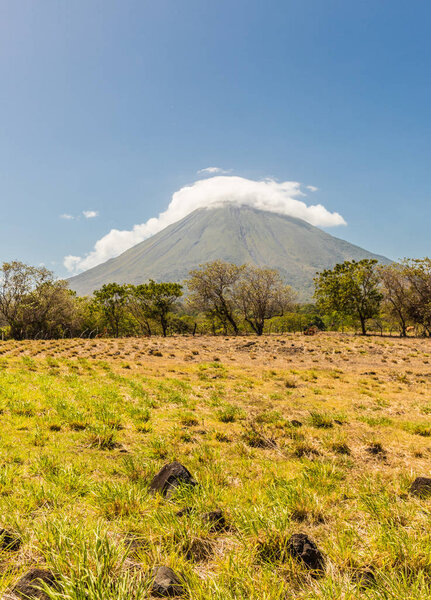 Ometepe, Nicaragua. February 2018. A view of the volcano Concepcion on ometepe island in Nicaragua.