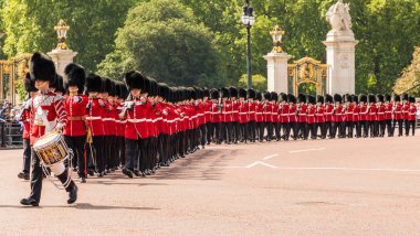 the Queens birthday Trooping the Colour clipart
