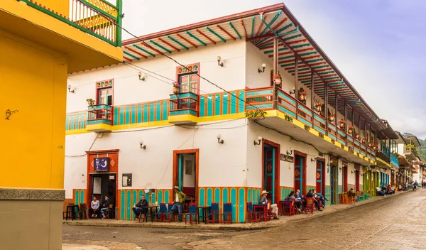 A pitoresca cidade colorida de Jardin na Colômbia — Fotografia de Stock