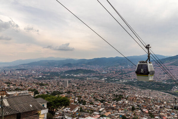 A view from high up over Medellin Colombia.